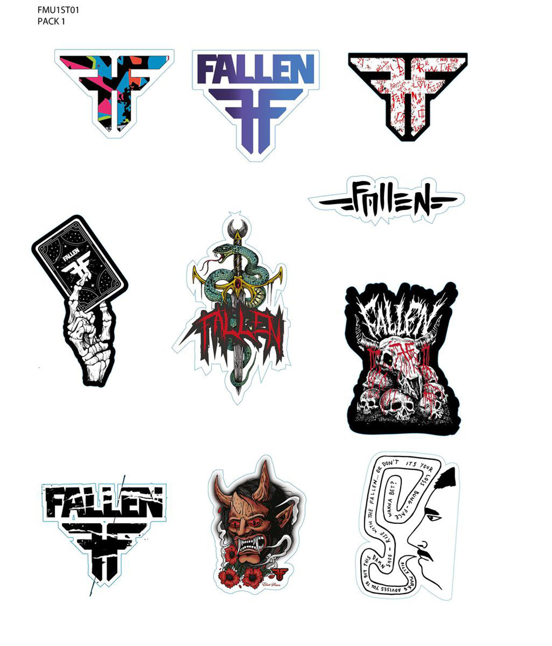 FALLEN STICKERS FA24 10PK